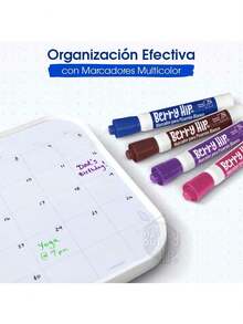 MAGMALIFE Marcadores para Pizarrón Blanco Set de 24 Piezas, 8 Colores a Elegir, Tinta de Secado Rápido, Borrado Fácil, Sin Olor Fuerte, Plumones para Escuela Oficina Casa y Presentaciones - 1 - Ver 1