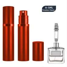 1pc Redesigned Perfume Spray Bottle, Portable Perfume Refillable Atomizer, Bottom Fill Mini Spray Travel Perfume Bottle, Pump Fills Directly From The Bottom Without Removing The Cap, 100% Pure Glass Inner Bottle, With A Visible Window So You Can Easily Know How Much Perfume Is Left, Available In 5ml / 8ml /10ml