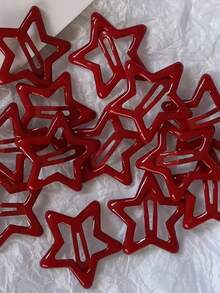 50 piezas/36 piezas/12 piezas/5 piezas Clips para el cabello de colores caramelo estilo Y2K para mujeres, lindos clips para el cabello tipo BB para flequillo y lados, surtido de colores aleatorios, accesorio de moda versátil para uso diario, accesorios para la cabeza, accesorios para el cabello para mujeres - Rojo - Ver 9