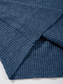 秋冬新款针织休闲宽松套头毛衣，简约风格，罗纹针织，翻领，拉链，落肩设计，男女皆宜