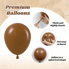 46pcs/30pcs Set Of 12inch/10inch Cocoa, Skin Tone, Sand White, Metallic Gold, Gold Glitter Latex Balloons, Suitable For Birthday, Baby Shower, Wedding And Boho Decor