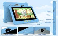 Redbeat B1 6GB (2+4)RAM 32GB ROM (TF Expansion 512GB) WiFi Tablet Supports SIM Card, Shockproof Case, Dual Camera, Parental Control, Kids App PreInstalled, Great Gift For ChildrenDual-Channel, Long Battery Life Kids Tablet 7 Inch Christmas Gifts For Children - 藍色 - 查看 5