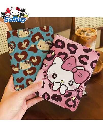 Sanrio 1pc Sanrio Hello Kitty Passport Holder, Pink Multi-Slot Card Organizer, Bank Card Case, Debit Card Sleeve, Passport Cover, Ideal Gift For Travel, Document And Card Storage