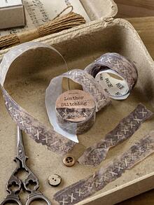 MOCARD لفة 2 متر من شريط زخرفي قابل للتمزيق بطراز عتيق، مواد حرفية DIY للألبوم الفني، هدايا المناسبات، لوازم مدرسية لألبوم الصور الشخصي - بني - مشاهدة 1