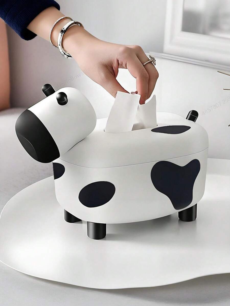 2 Stücke kleine Kuh Taschentuchbox, Multifunktionale Taschentuchhalter für Wohnzimmer, süße Kuh-Stil Taschentuchbox, Multifunktionale Aufbewahrungsbox für Zuhause, Haushaltorganisation & Aufbewahrungsbedarf, Schreibtischdekoration, Heimdekoration, ästhetische Raumdekoration