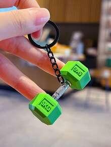 1个健身运动系列钥匙扣，哑铃造型创意钥匙圈，背包挂件钥匙扣，汽车钥匙扣，情侣朋友礼物，装饰包包配件，色彩缤纷，学生书包配件，送给运动爱好者的完美礼物，圣诞节包包挂饰，汽车配件，送给老师、姐妹的礼物创意 - 彩色 - 查看 2