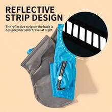 1pc Reflective Hooded Dog Jacket, Pet Clothes