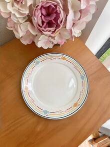 8-Inch Ceramic Plate, Household Tableware, Dish For Food, Cake, Snack, Dessert, Fruit, Salad - Multicolor - View 11