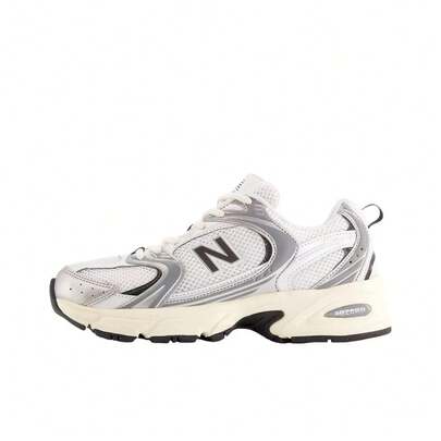 New Balance New Balance NB 530 Comfortable, Lightweight And Durable Low-Top Running Shoes, Unisex, White & Silver