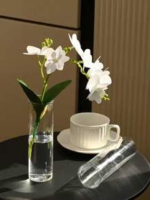 2/6/10/12/14件套透明塑料圆柱花瓶，适用于派对、家居装饰、婚礼、洗礼、圣诞节、情人节等场合的花瓶 - 白色 - 查看 10