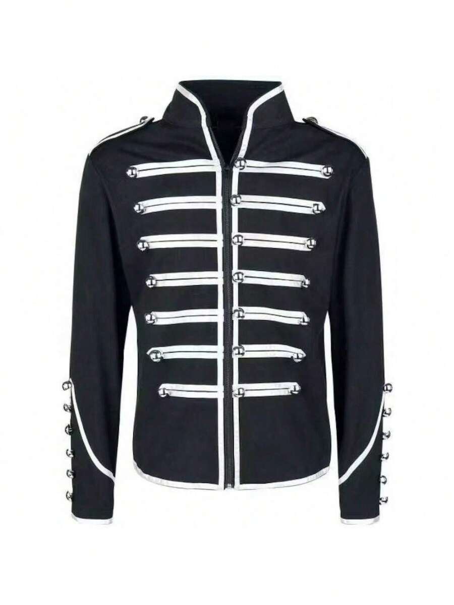 Men Cosplay Clothing - Black and White - View 1