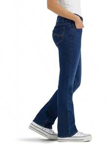 Riders By Indigo Womens Pull On Waist Smoother Bootcut Jeans, Dark Wash, 18 UShalloween - 1 - View 2