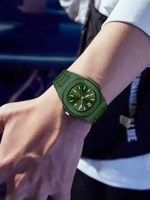 TOMI Gift Set High-End Minimalist Business Men's Watch, Matte Oil Plastic Strap Striped Dial Quartz Watch, Fashion Men's Watch Set Suitable For Daily Life, Holiday Gifts, Father's Day, Christmas,