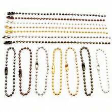 30 件铁质 2 毫米球珠链 11 厘米长钥匙扣链标签手牌连接器散装钥匙扣 DIY 珠宝制作配件 - bead chains - 查看 7