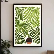 1PC Modern Realistic Art Style Leaf And Plant Oil Painting On Canvas, Wall Art Decoration For Rooms, Corridors, Study Rooms, Bedrooms, Wall Decorations, Autumn Decorations, Cartoon Retro Style Leaf Printed Poster Images(No Frame) - Multicolor - View 10