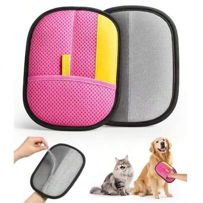 Pet Hair Remover Electrostatic Gloves, Reusable Removal Glove, Pet Hands On For Dogs, Cats & Horses Hair Fur Gentle Deshedding Mitt Massager Remover Double-Sided Cat Grooming Gloves For Couch, Carpet