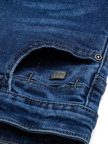 Boys' Classic Dark Washed Blue Straight Leg Jeans, Summer & Autumn - Dark Wash - View 9