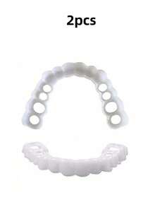 2片装临时牙贴套装，美白替换牙，微笑牙齿修复套装 - 彩色 - 查看 15