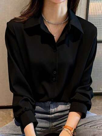 Chemisier élégant et polyvalent, simple pour femmes