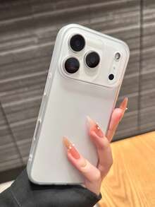 奢华哑光肤感手机壳适用于 17 Pro Max 17 Pro 17 16 15 14 13 Pro Max 12 11 Pro Max 保护防震后盖 - 磨砂透明 - 查看 4