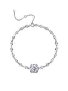 925 Sterling Silver Moissanite Diamond Bracelet For Women, Hypoallergenic, High-End, Suitable For Proposal, Engagement, Wedding, Valentine's Day, Anniversary, Birthday, Party, Daily Wear, Fashionable And Versatile