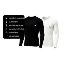 Kit 2 Men's Thermal Tops UV 50+ Sun Protection - Đen và trắng - Xem 8