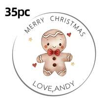 17/35/70 piezas Pegatinas personalizadas de Feliz Navidad, texto personalizado, pegatinas redondas personalizadas para recuerdos - Etiquetas de envoltura de regalos de Navidad - Etiquetas de nombres de regalos (8 patrones) Etiquetas de regalos de Navidad personalizadas con árbol de pino, pegatinas de Feliz Navidad, útiles escolares - Multicolor - Ver 30