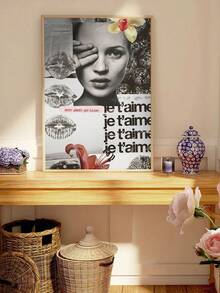 1pc Poster, Retro 90s Fashion Canvas Wall Art, Funky Red Black Fatale Magazine Cover Print, Cheetah Print Kiss Lips Poster, Y2k Fashion Shuffle Posters,Suitable For Modern Home Decoration, Living Room, Bedroom, Game Room, Dormitory Or Other Rooms,Frameless. - Multicolor - View 16