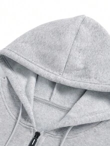 Heavy Weight With Plush! Men's Plus Size Loose And Thick Hooded Sweatshirt, Autumn And Winter Warm Top, Brand Jacket, Casual