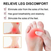 Ionic Massage Socks For Winter Outdoor Sports Cold And Windproof Warm Foot Care Massage Socks - 黑色 - 查看 4