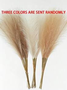 3/6/12/36pcs Beige Fake Pampas Grass, Large Fluffy Artificial Reeds, Bohemian Style Artificial Flowers, Wedding Party Home Living Room Bedroom Vase Photography Autumn Decoration