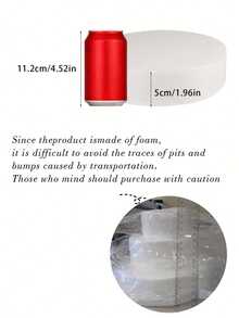 1 pieza Modelo de pastel de espuma blanca redonda, modelo de plástico de espuma, para práctica de decoración de pasteles DIY, decoración de bodas, decoración de flores, construcción de pasteles, exhibición de hornear, decoración de pasteles para fiestas de Navidad, San Valentín y otras fiestas, modelo de utilería para hacer pasteles de hotel - Multicolor - Ver 6