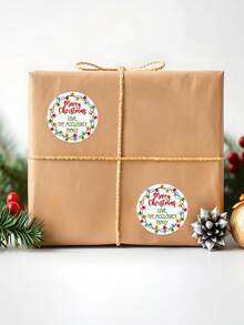 17/35/70pcs Personalized Christmas Gift Labels ,Custom Name Christmas Sticker,Christmas Present Stickers , Christmas Gift Tag Stickers,Personalized Merry Christmas Stickers – Custom Round Holiday Labels For Gift Wrapping School Supplies - Multicolor - View 5