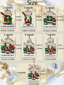 Decorazioni natalizie personalizzate, decorazione natalizia per albero di Natale personalizzata per famiglia. Ornamenti personalizzati con 1-8 nomi. Decorazione natalizia personalizzata "Miglior famiglia 2025".