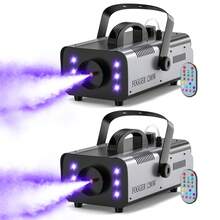 U'King 1200W Fog Machine Smoke Haze Generator, RGB LED Lights & Remote Control For Stage DJ Party Halloween - 英規插(220-240V) - 查看 11