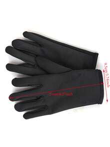 1Pc [Black Curling Glove] Black Hair Styling Curling Wand Glove | Reusable Heat Protector For Hair Dye & Curling, Long-Wearing Barber Accessory, Oil-Free, Ideal For Wavy-Textured Hair, Salon Glove, Professional Hair Accessory, Durable Glove, Hair Curlers Easy To Put On And Take Off - Multicolor - View 2