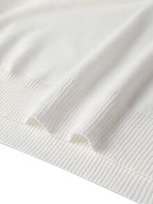 GRDR Men's Casual Long Sleeve Half-Zip Pullover Sweater, Versatile For Daily Wear - White - View 5