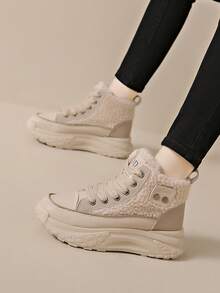 女士时尚百搭休闲简约厚底运动鞋