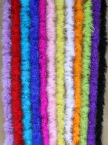 Feathers Boa, Diy Party Dress Up Costume Accessories, Colorful Feather Boas, Scarf Decoration, Suitable For Birthday Party, Halloween, Christmas, Horse Racing, Tea Party, New Year's Eve, Concert And Home Decor, Dance Wedding, Stage Performance, Carnival Costume And Accessories, Party Supplies - Multicolor - View 2