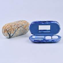 XIANG YU 2-In-1 Dual Layer Contact Lens Case With Mirror & Tweezer, Portable Dual-Sided Contact Lens Storage Box, Sunglasses Pouch, Unisex For Daily Use & Travel - Multicolor - View 4