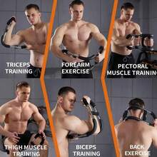 Shaker  Arm Trainer,Adjustable Chest Expander Great For Home Fitness UK - Black-1 - View 3