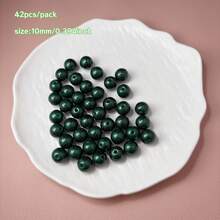 42pcs/Pack 10mm Diameter Beads With Hole, Imitation Natural Stone Gold Sand Stone, Shiny Glass Beads, DIY Jewelry Making, Craft Supplies - Multicolor - View 8