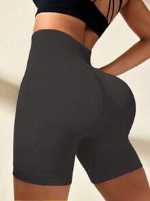 3 SEAMLESS RIBBED SHORTS KIT – HIGH COMPRESSION - Pto/ Brown/ Gray - View 8