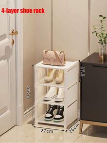 1 Piece 4/5/6/7/8 Tier Shoe Rack, Simple Shoe Storage Cabinet, Home Entryway Organizer, Space Saving For Small Apartments And Dorms