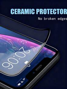 适用于 17 Pro Max 的 2.5D 磨砂防窥屏保护膜，防窥、防刮、自修复，陶瓷磨砂材质，9H 硬度，兼容 17/16 Pro Max/16 E/16 Plus/15 Pro Max/14/13/12/11/XR/X/XS/7/8 - 黑色 - 查看 3