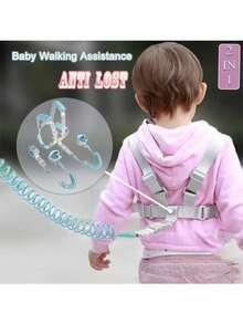 1条婴儿腕带牵引绳，带钥匙锁，升级版可伸缩腕带，适合儿童使用 - 彩色 - 查看 3