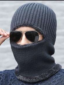 Winter Hats - Men's And Women's Warm And Insulating Knitted Hats With Ear Protection And Head Covering. Woolen Hats For Cycling And Wind Protection. One-Eye Hats. - Multicolor - View 7