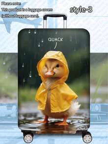 1个300克/平方米动物印花加厚行李箱，非常适合商务旅行、度假、旅行、托运行李和返校旅行。适用于20-28英寸的行李箱。行李箱罩，旅行箱罩，防尘罩，适合旅行度假。 - 彩色 - 查看 16