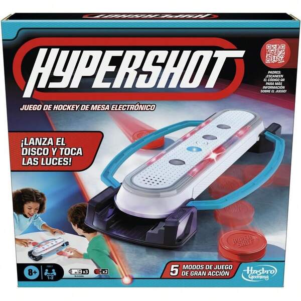 ¡RecomendadoHasbro Gaming Hypershot Juego de Hockey Electrónico, 5 Juegos en 1 con Música, Luces y Sonido, Incluye 2 Discos de Plástico, para 1 o 2 Jugadores, + 8 años¡Top de Temporada