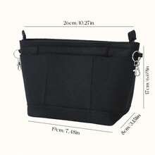 1pc Felt Fabric Organizer Bag, Multi-Functional Washable Large Capacity Makeup Bag, Cosmetic Bag, Storage Caddy For Desk, Toiletry Bag, Household Organizer